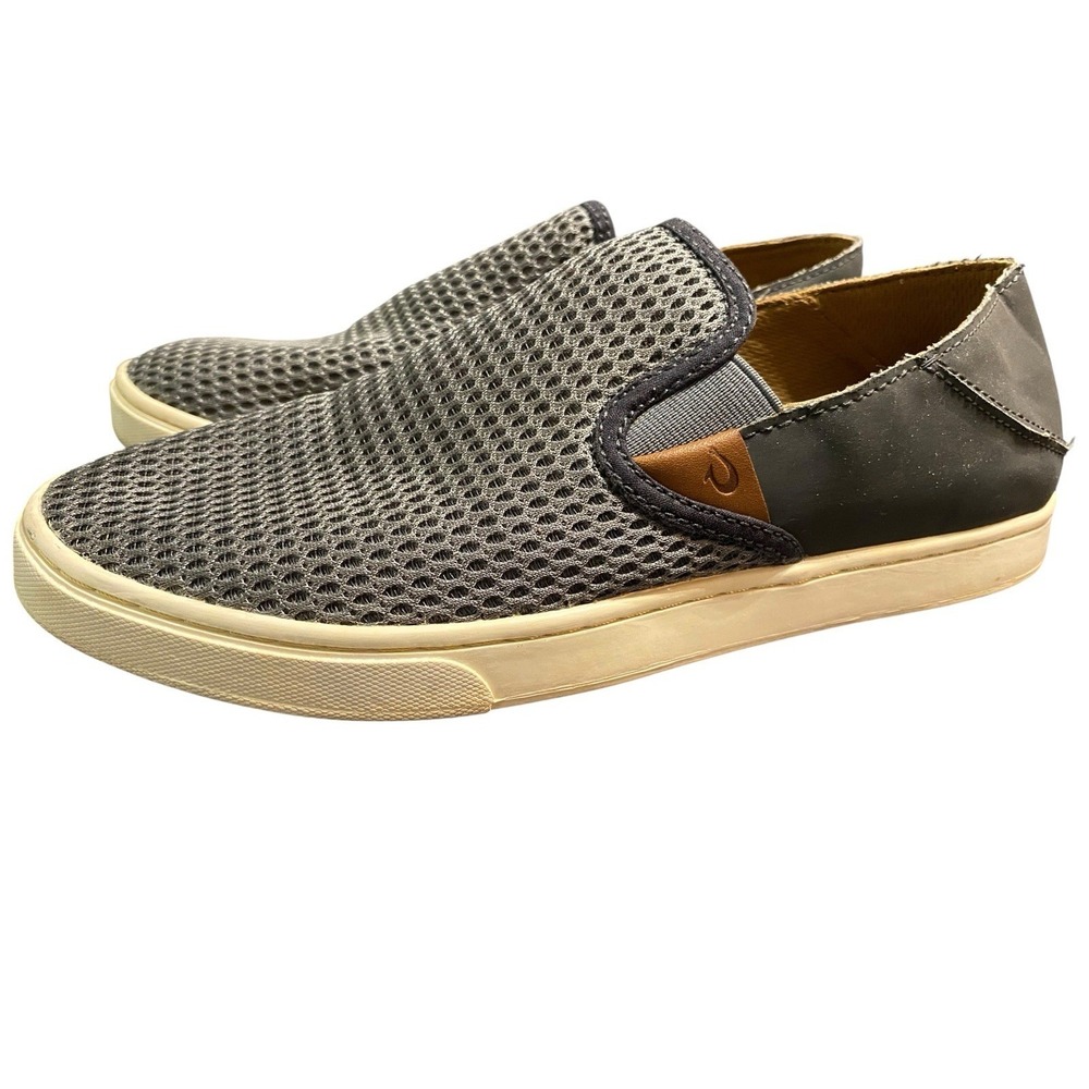 OluKai Pehuea Women's Size 8 Gray Mesh Slip On Comfort Sneakers Shoes 20271